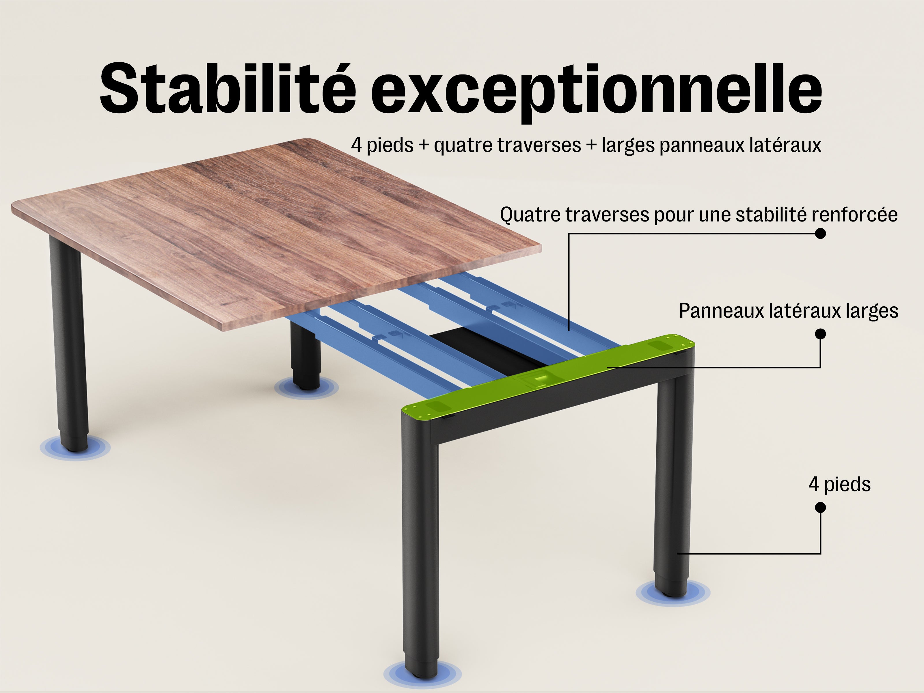 Maidesite T4 Pro Plus - Bureau assis debout électrique