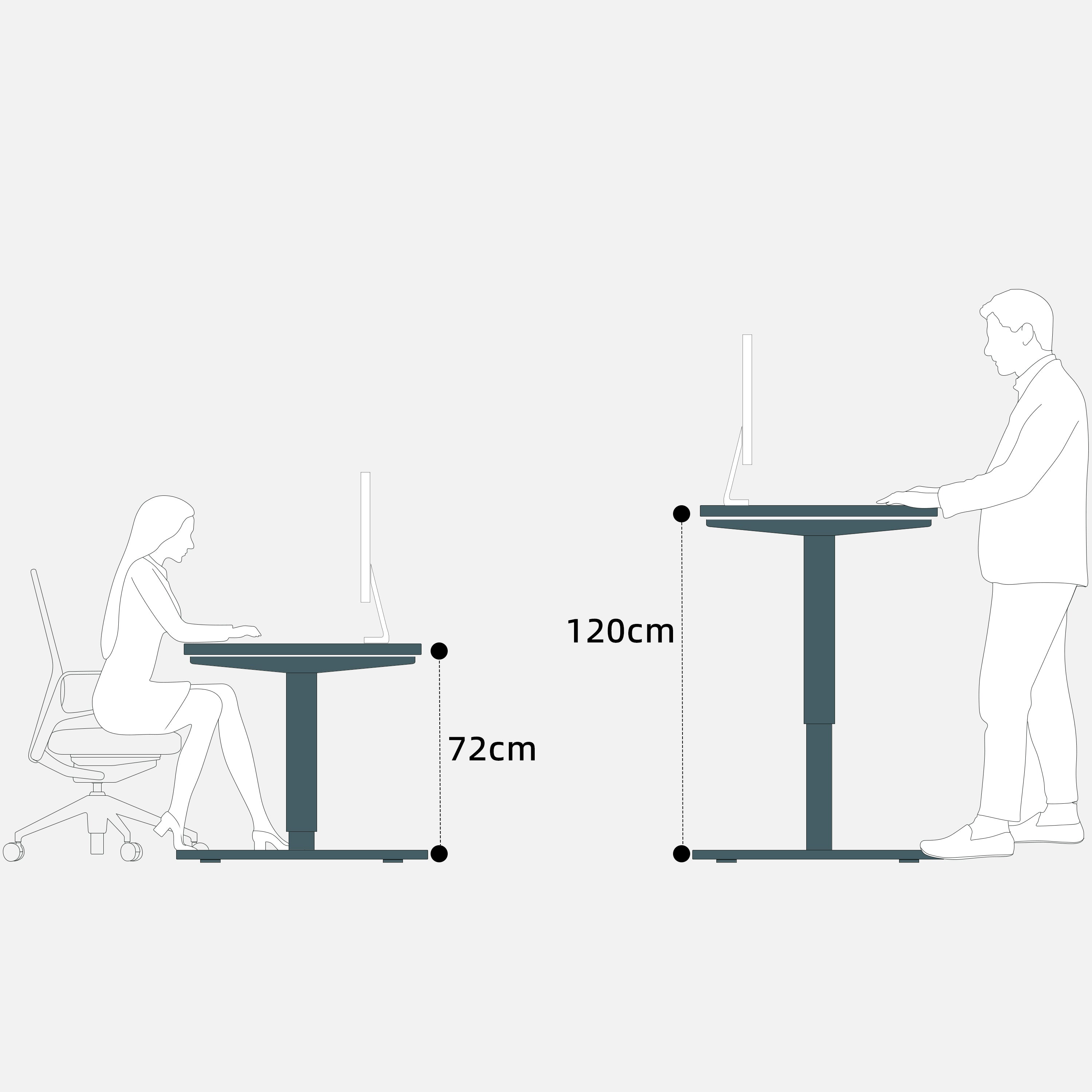 Maidesite T1 Pro - Châssis réglable en hauteur électriquement