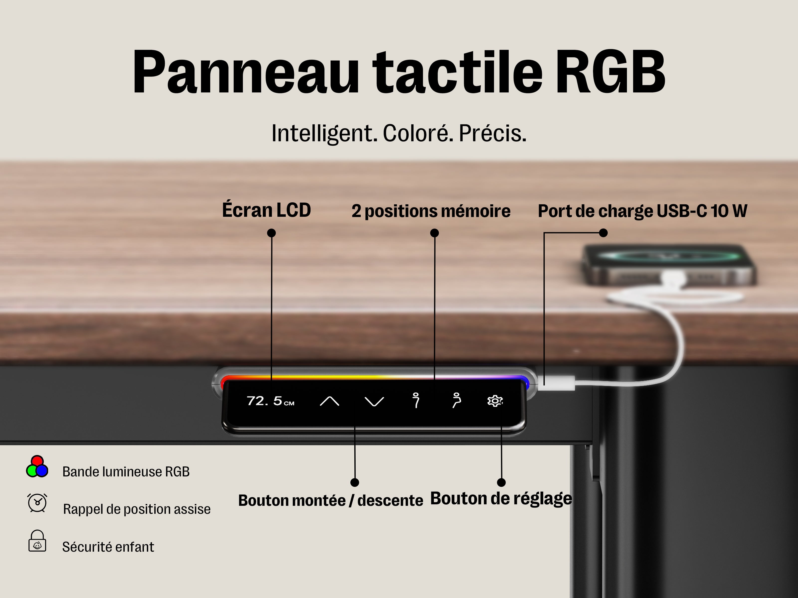 Maidesite T4 Pro Plus - Bureau assis debout électrique