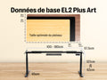 Maidesite EL2 Plus Art - Bureau assis debout électrique